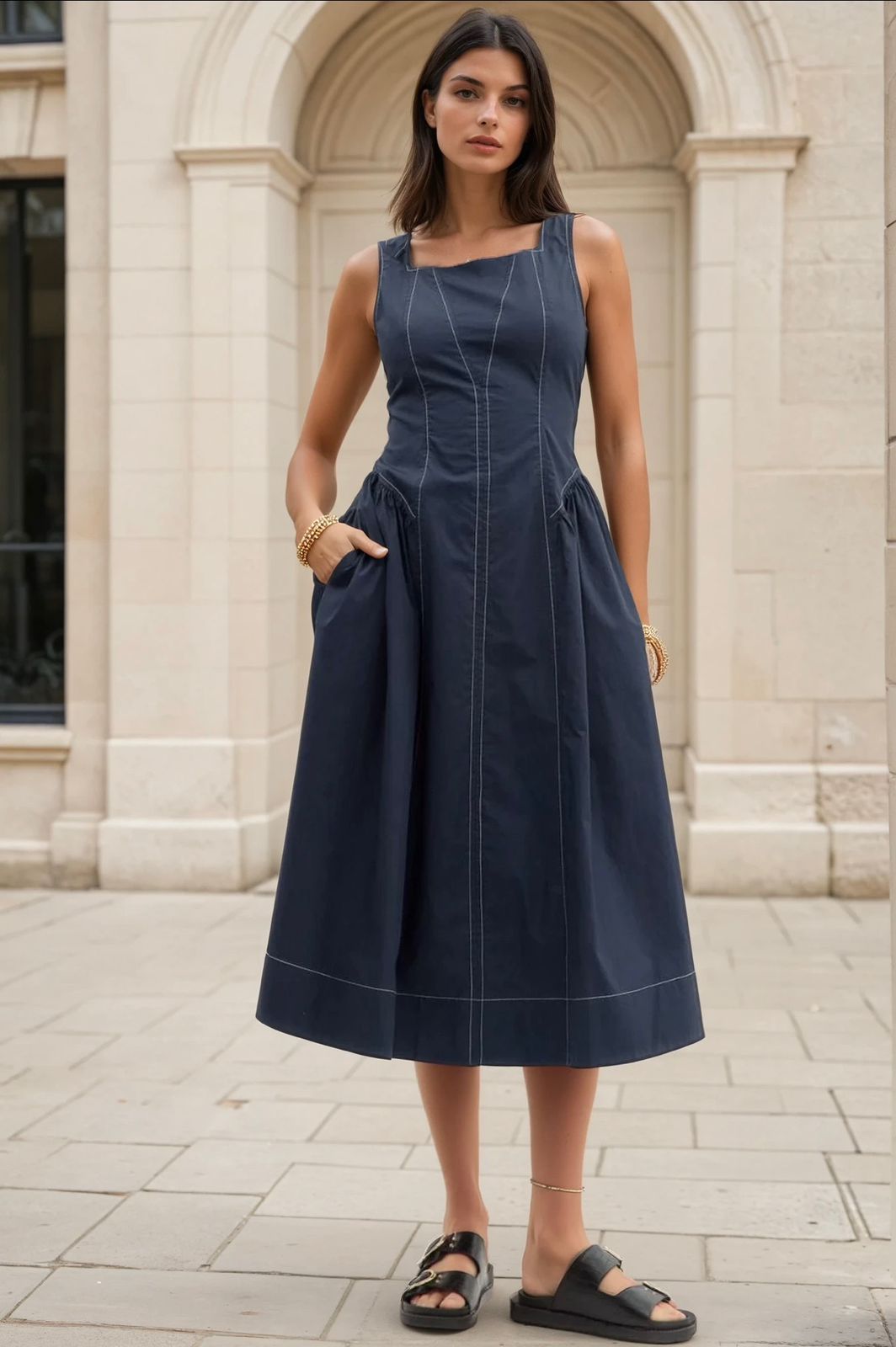 Sofie fitted midi dress