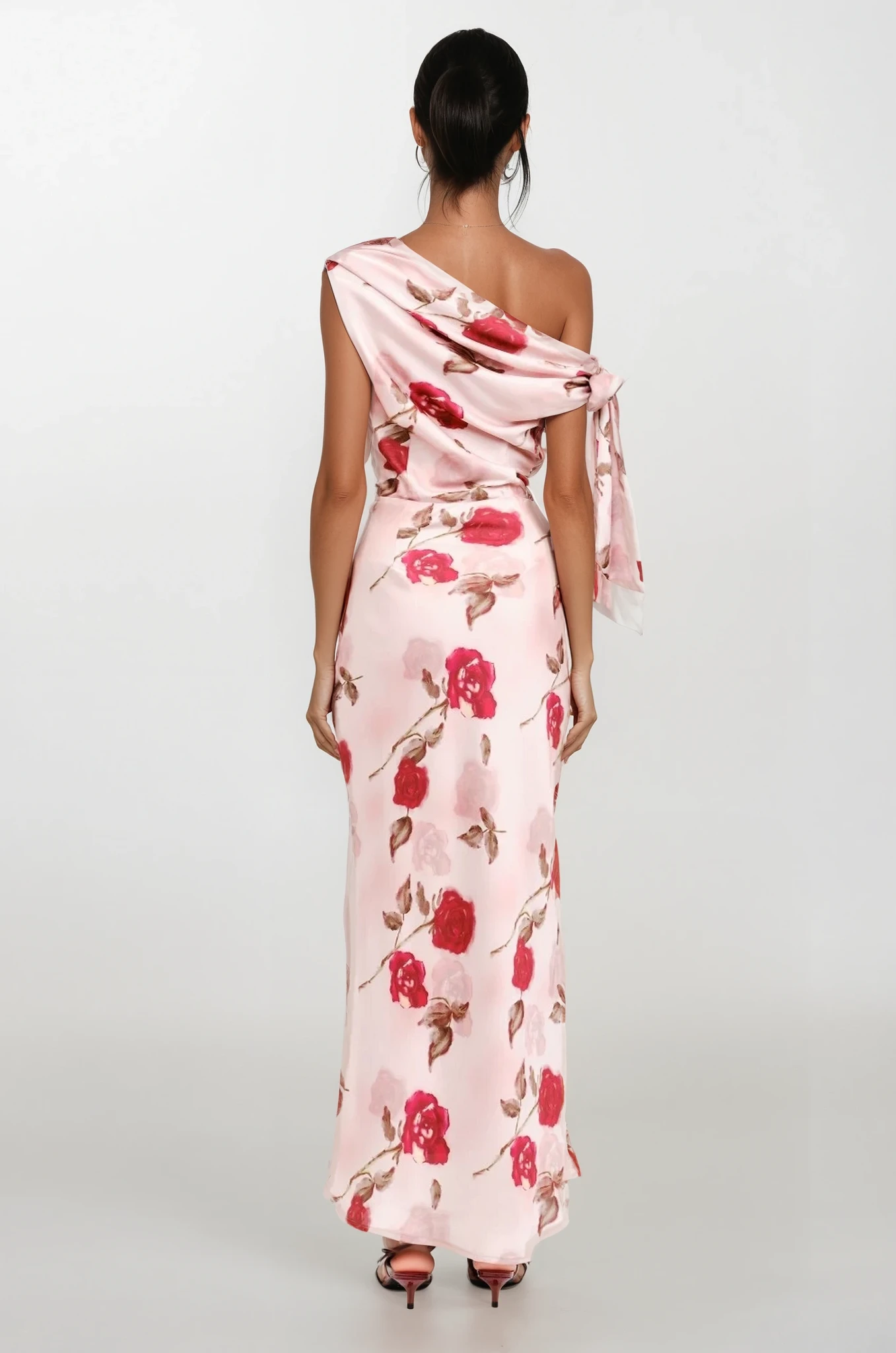 Amorie roses one shoulder dress