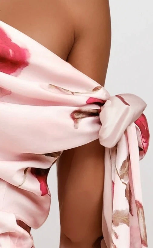 Amorie roses one shoulder dress