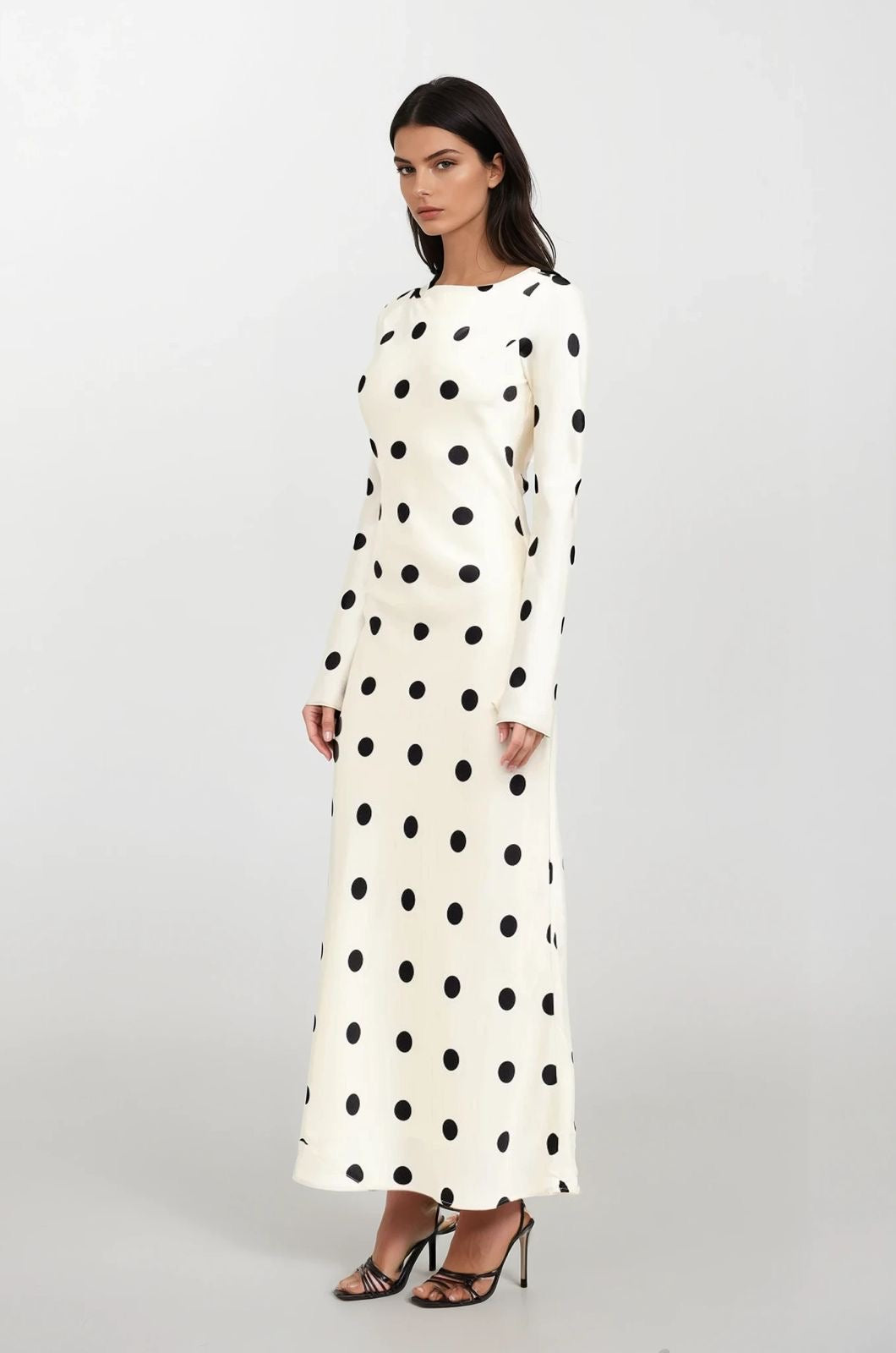 Georgie cream dot dress