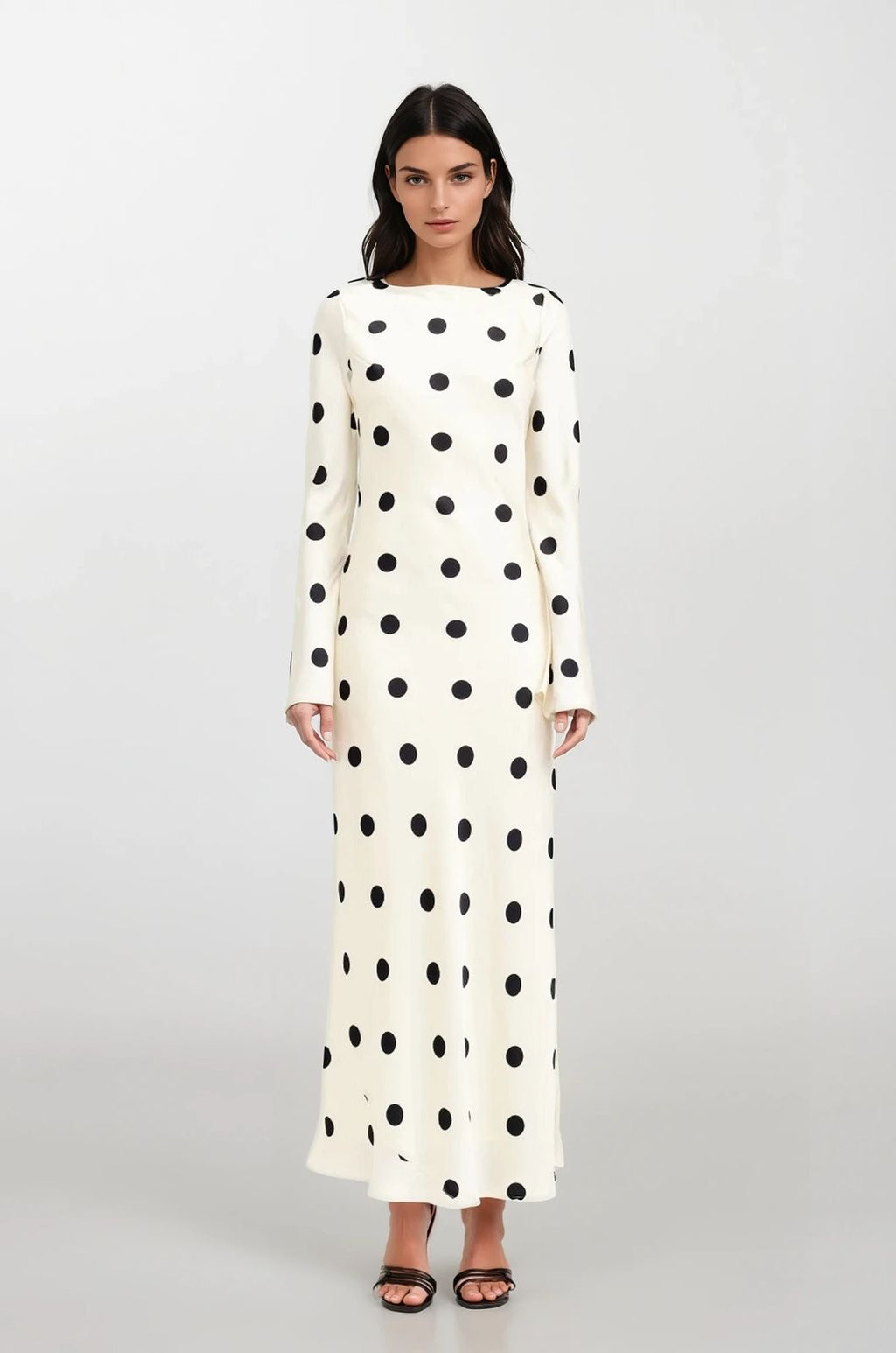 Georgie cream dot dress