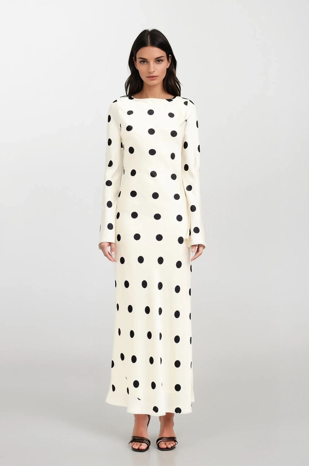 Georgie cream dot dress
